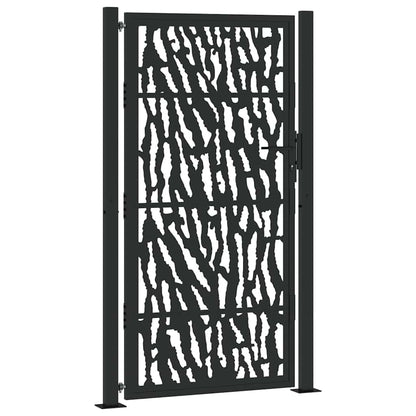vidaXL Portail de jardin noir 105x180 cm acier conception de tracés