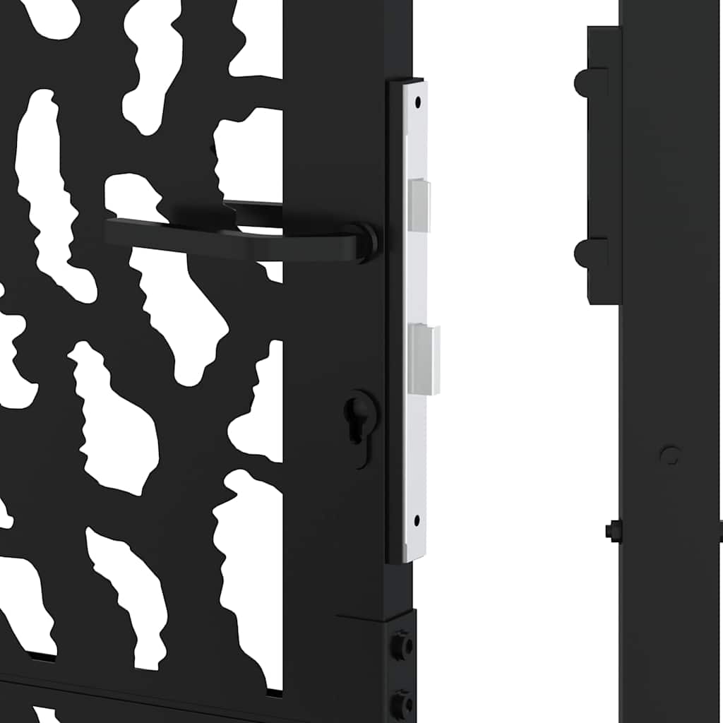 vidaXL Portail de jardin noir 105x180 cm acier conception de tracés