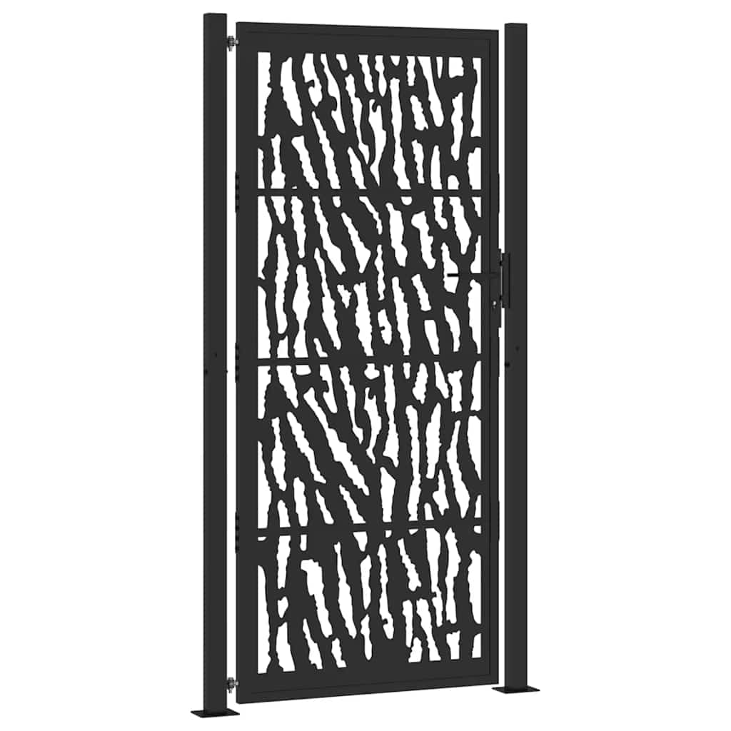 vidaXL Portail de jardin noir 105x205 cm acier conception de tracés