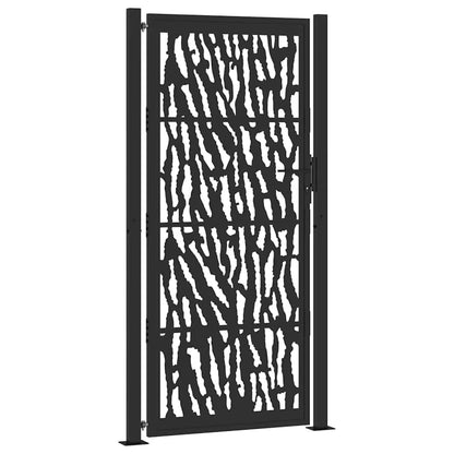 vidaXL Portail de jardin noir 105x205 cm acier conception de tracés