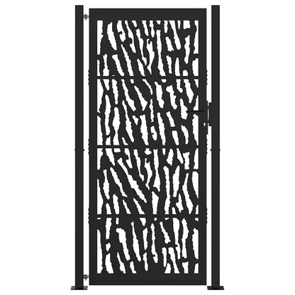 vidaXL Portail de jardin noir 105x205 cm acier conception de tracés