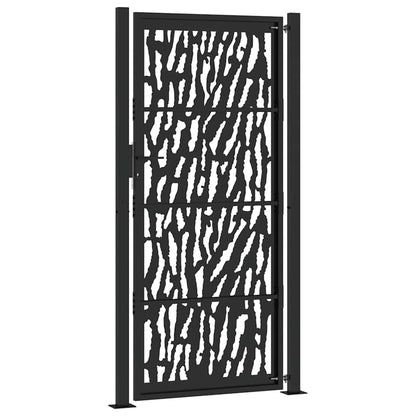 vidaXL Portail de jardin noir 105x205 cm acier conception de tracés