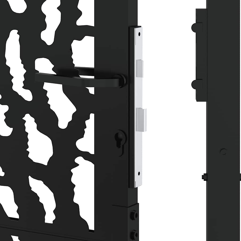 vidaXL Portail de jardin noir 105x205 cm acier conception de tracés