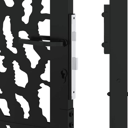 vidaXL Portail de jardin noir 105x205 cm acier conception de tracés