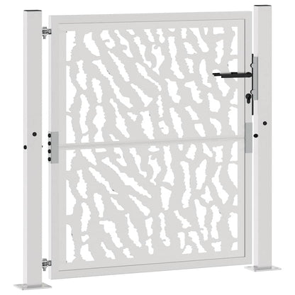 vidaXL Porte jardin acier résistant aux intempéries conception tracés