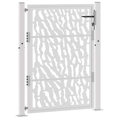 vidaXL Porte de jardin acier résistant aux intempéries design tracés