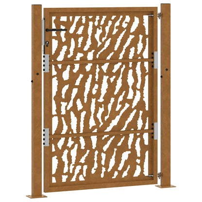 vidaXL Porte de jardin acier résistant aux intempéries design tracés