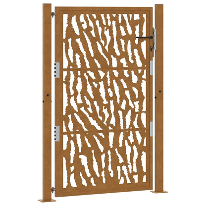vidaXL Porte de jardin acier résistant aux intempéries design tracés