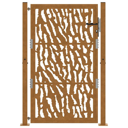 vidaXL Porte de jardin acier résistant aux intempéries design tracés