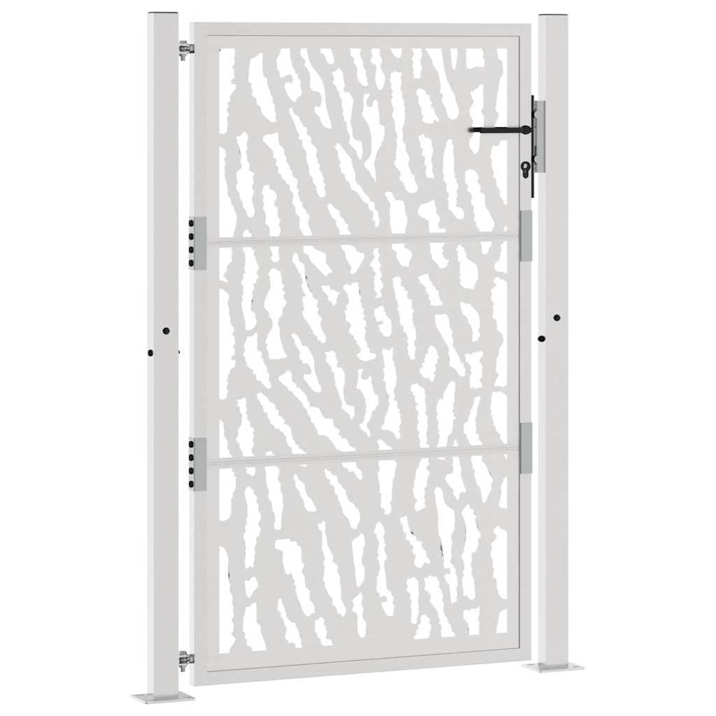 vidaXL Porte de jardin acier résistant aux intempéries design tracés