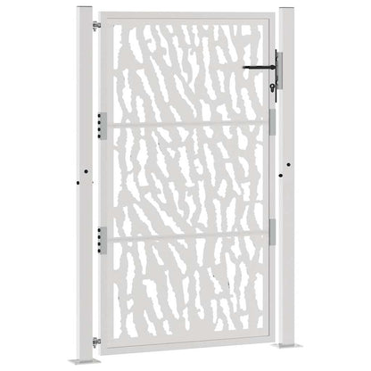 vidaXL Porte de jardin acier résistant aux intempéries design tracés
