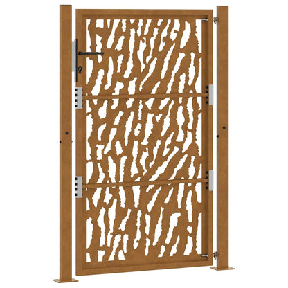 vidaXL Porte de jardin acier résistant aux intempéries design tracés
