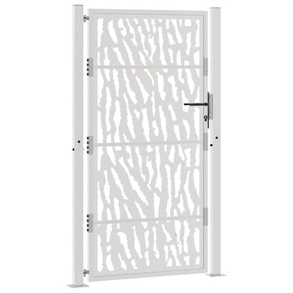 vidaXL Porte de jardin acier résistant aux intempéries design tracés