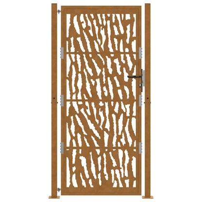vidaXL Porte de jardin acier résistant aux intempéries design tracés