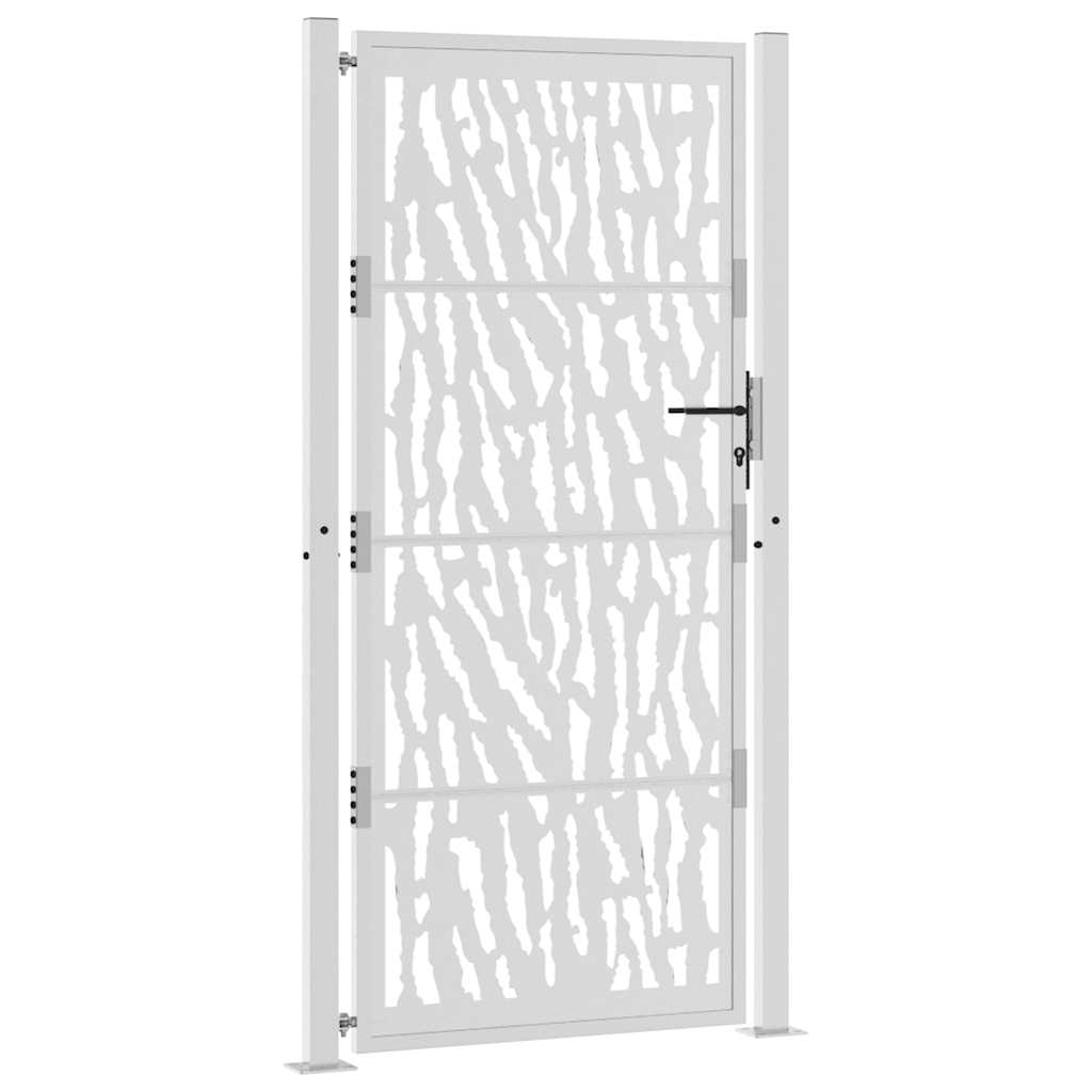 vidaXL Porte de jardin acier résistant aux intempéries design tracés