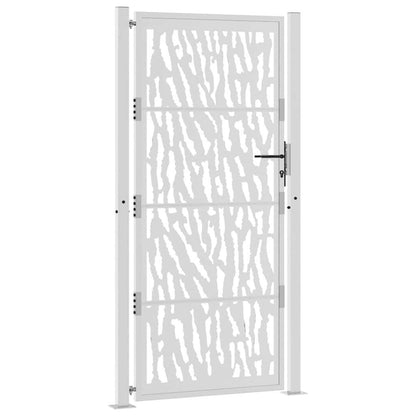 vidaXL Porte de jardin acier résistant aux intempéries design tracés