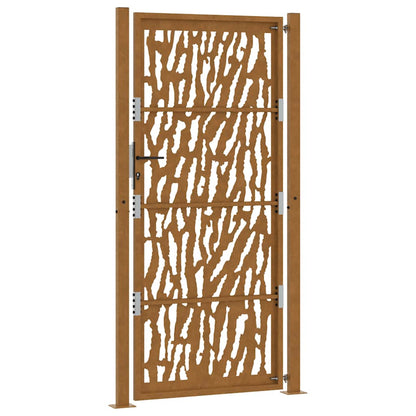 vidaXL Porte de jardin acier résistant aux intempéries design tracés