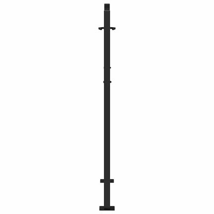 vidaXL Portail de jardin noir 105x130 cm acier conception de flamme