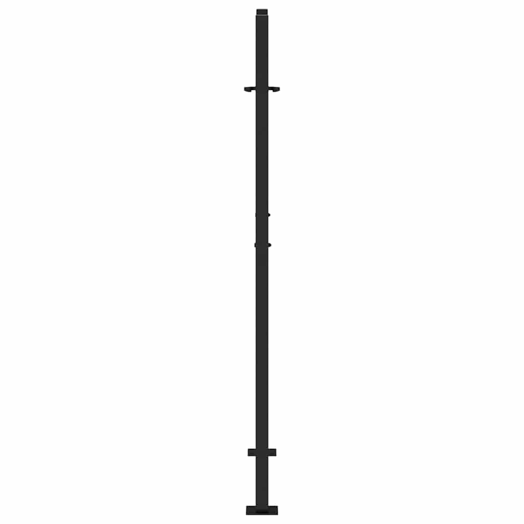vidaXL Portail de jardin noir 105x155 cm acier conception de flamme