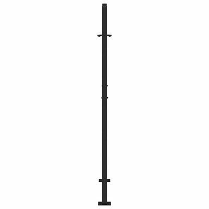 vidaXL Portail de jardin noir 105x155 cm acier conception de flamme
