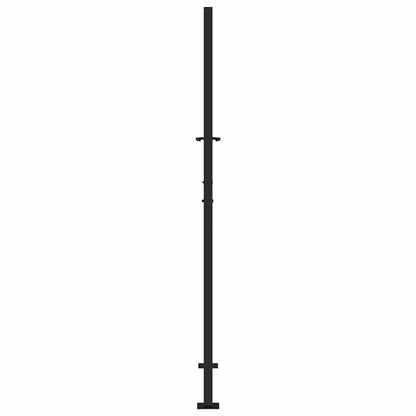 vidaXL Portail de jardin noir 105x180 cm acier conception de flamme
