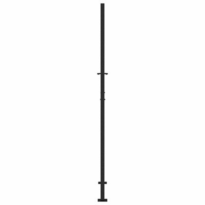 vidaXL Portail de jardin noir 105x205 cm acier conception de flamme