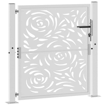vidaXL Porte jardin acier résistant aux intempéries conception flamme