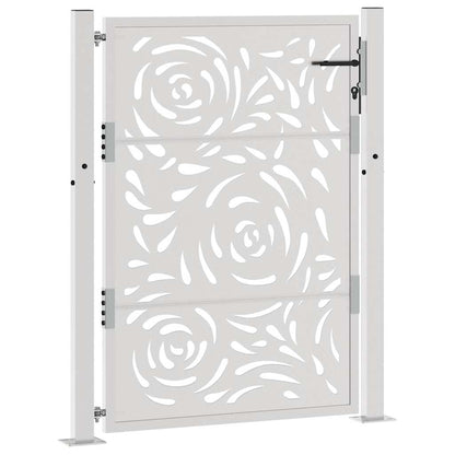 vidaXL Porte de jardin acier résistant aux intempéries design flamme