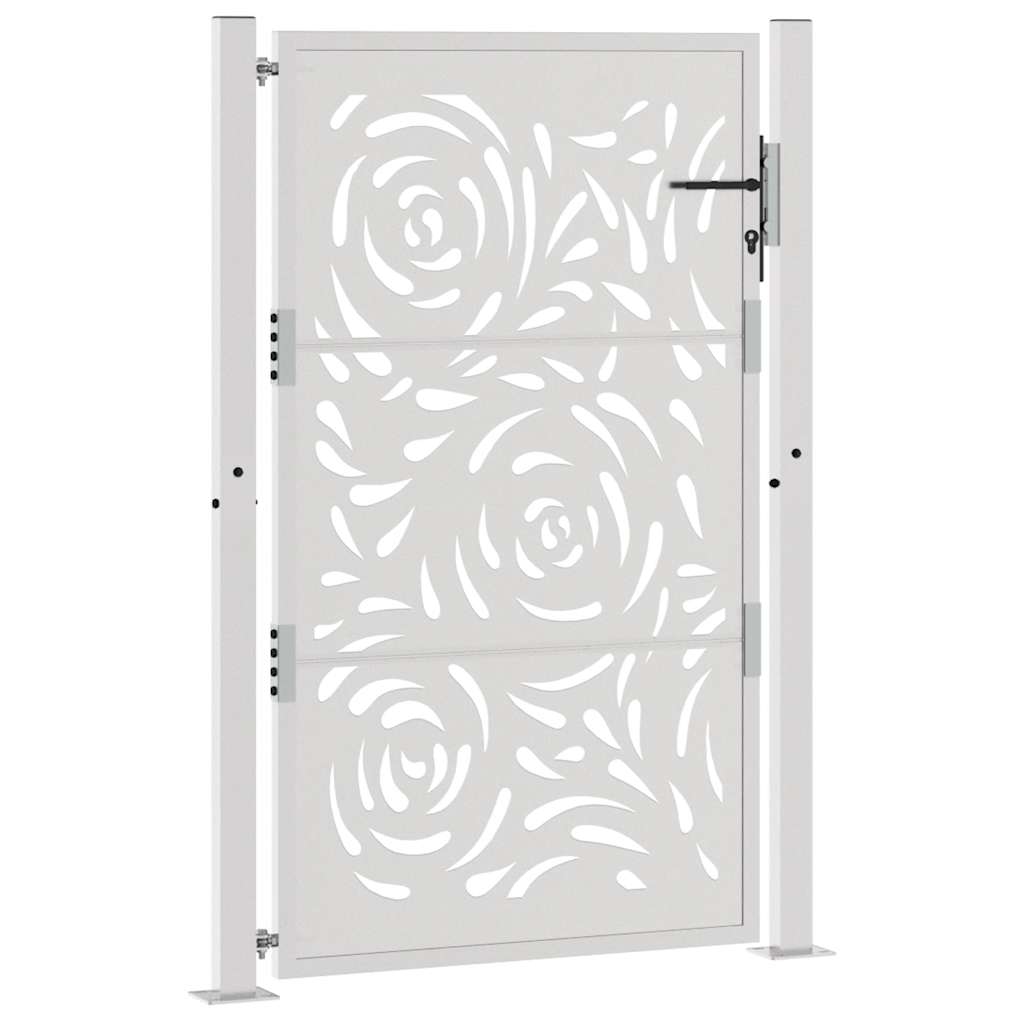 vidaXL Porte de jardin acier résistant aux intempéries design flamme