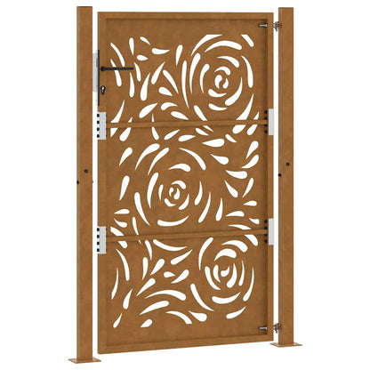 vidaXL Porte de jardin acier résistant aux intempéries design flamme