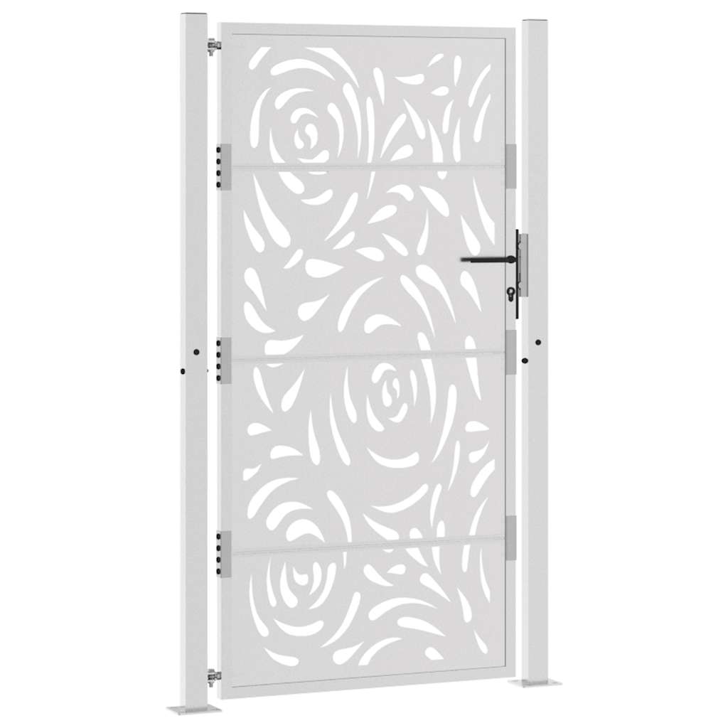 vidaXL Porte de jardin acier résistant aux intempéries design flamme