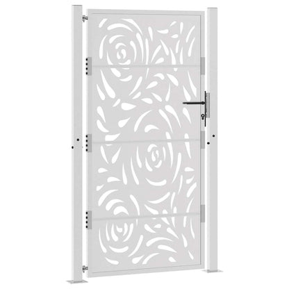 vidaXL Porte de jardin acier résistant aux intempéries design flamme