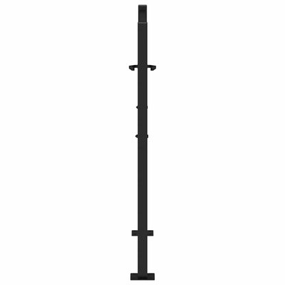 vidaXL Portail de jardin noir 105x105 cm acier conception croisée