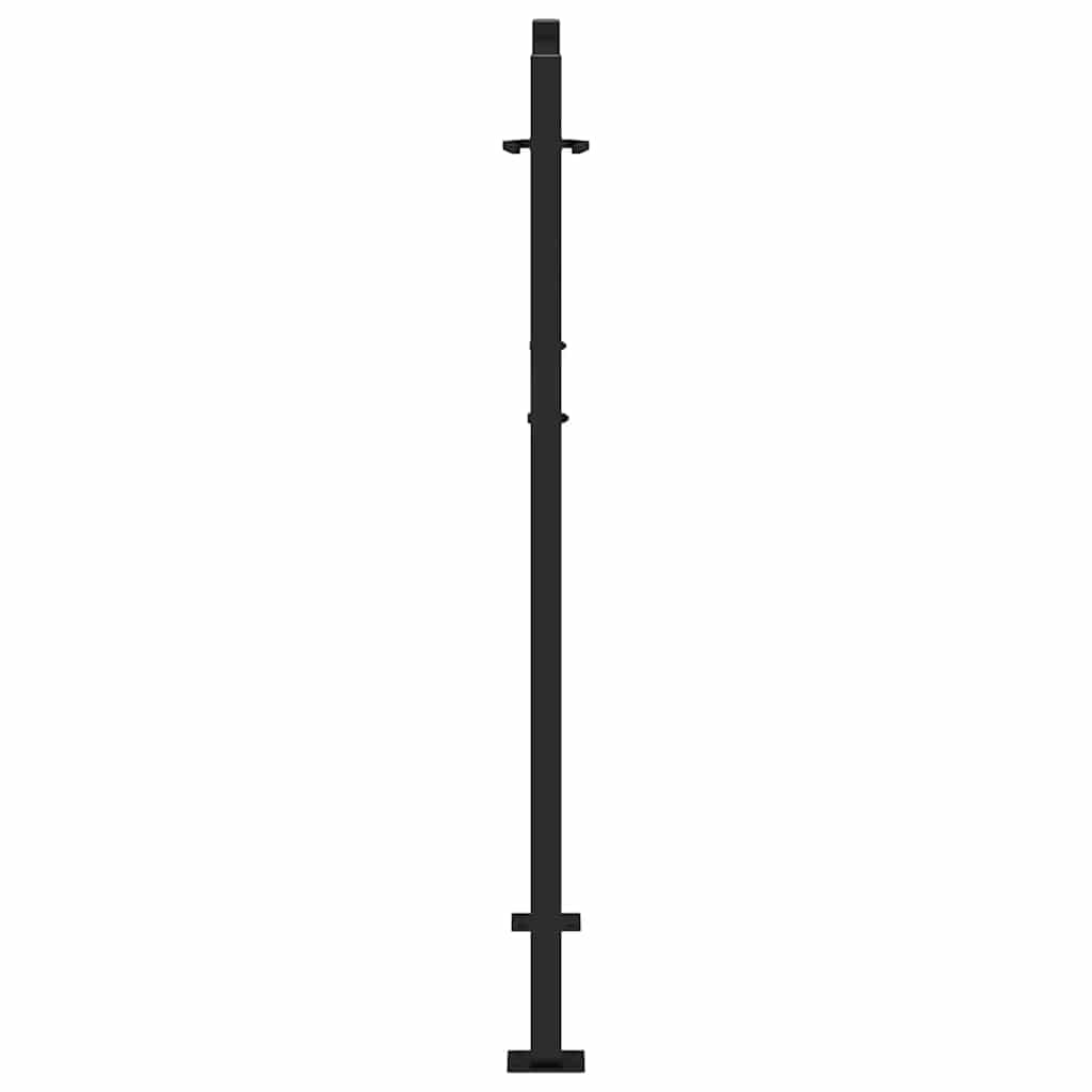 vidaXL Portail de jardin noir 105x130 cm acier conception croisée