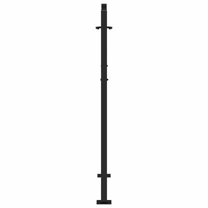 vidaXL Portail de jardin noir 105x130 cm acier conception croisée