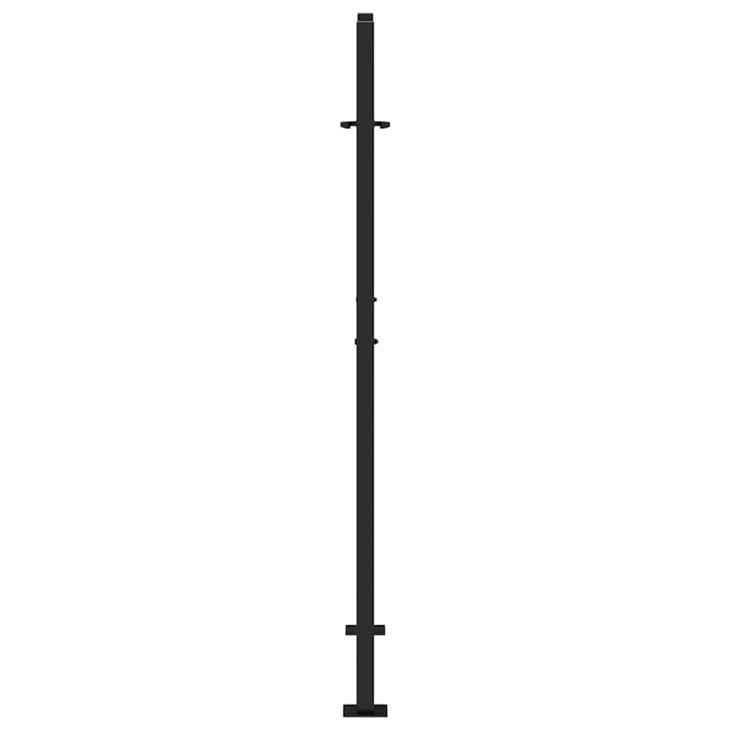 vidaXL Portail de jardin noir 105x155 cm acier conception croisée