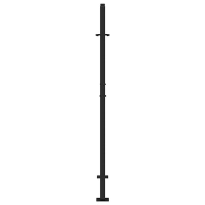 vidaXL Portail de jardin noir 105x155 cm acier conception croisée