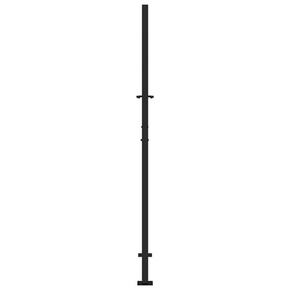 vidaXL Portail de jardin noir 105x180 cm acier conception croisée