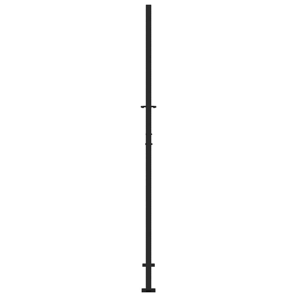 vidaXL Portail de jardin noir 105x205 cm acier conception croisée