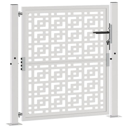 vidaXL Porte de jardin acier résistant aux intempéries design croisé