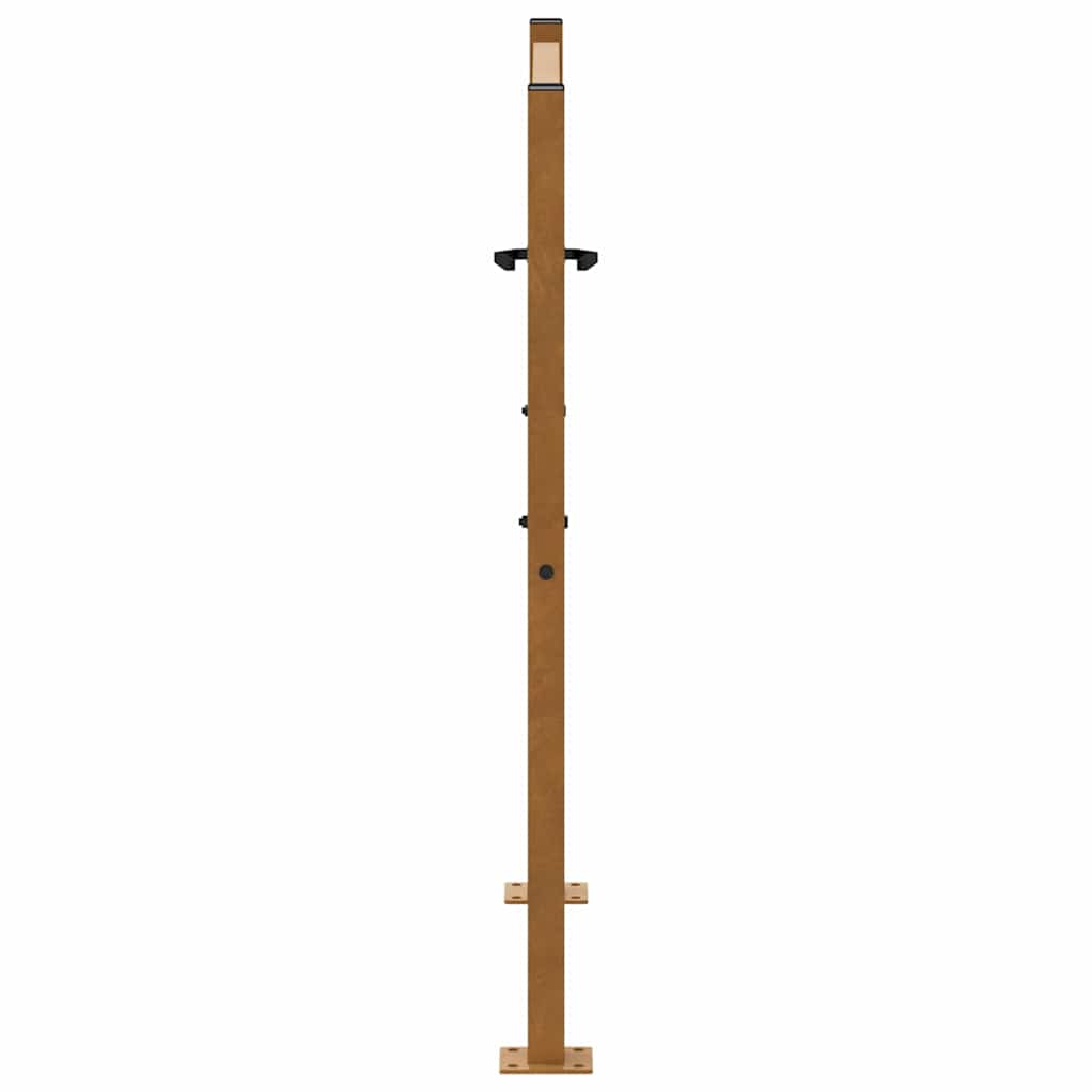 vidaXL Porte de jardin acier résistant aux intempéries design croisé