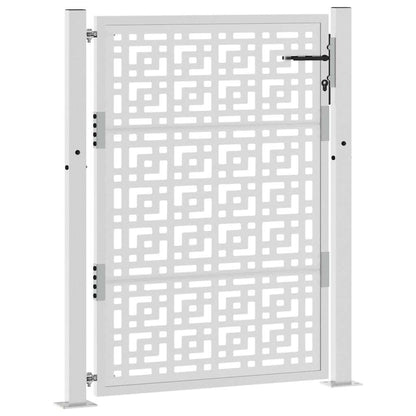 vidaXL Porte de jardin acier résistant aux intempéries design croisé