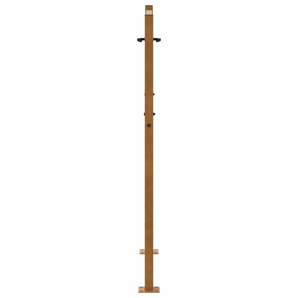 vidaXL Porte de jardin acier résistant aux intempéries design croisé