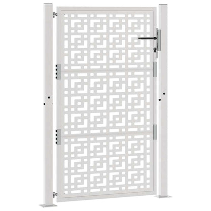 vidaXL Porte de jardin acier résistant aux intempéries design croisé