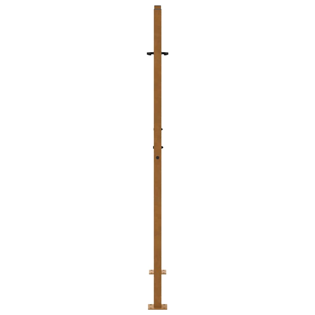 vidaXL Porte de jardin acier résistant aux intempéries design croisé