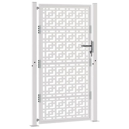 vidaXL Porte de jardin acier résistant aux intempéries design croisé