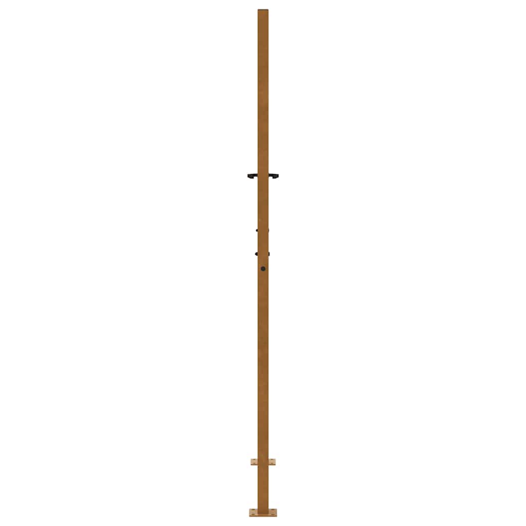 vidaXL Porte de jardin acier résistant aux intempéries design croisé