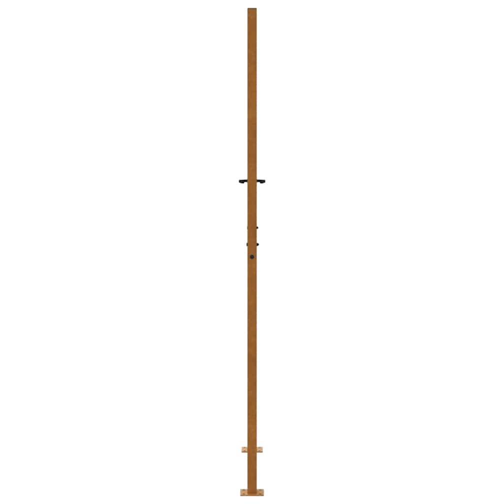 vidaXL Porte de jardin acier résistant aux intempéries design croisé