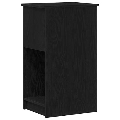 vidaXL Support de tour d'ordinateur avec tiroir noir 35x45x77 cm