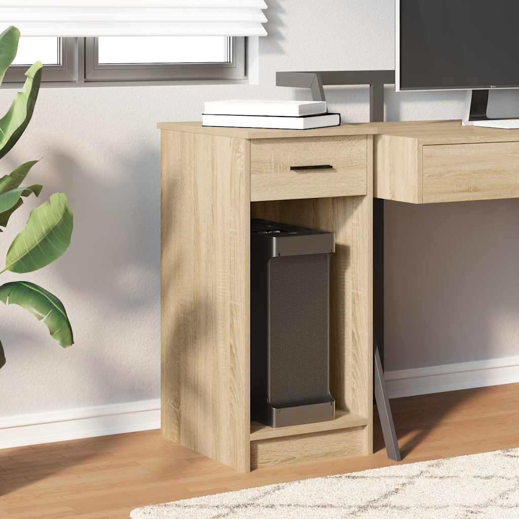 vidaXL Support de tour d'ordinateur et tiroir chêne sonoma 35x45x77 cm